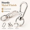 Thfaeyta 4Pcs Swivel Lobster Clasps, Snap Hooks for DIY Keychain