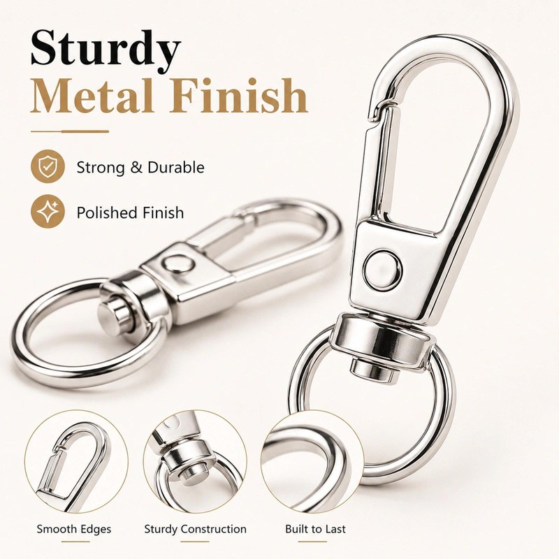 Thfaeyta 4Pcs Swivel Lobster Clasps, Snap Hooks for DIY Keychain