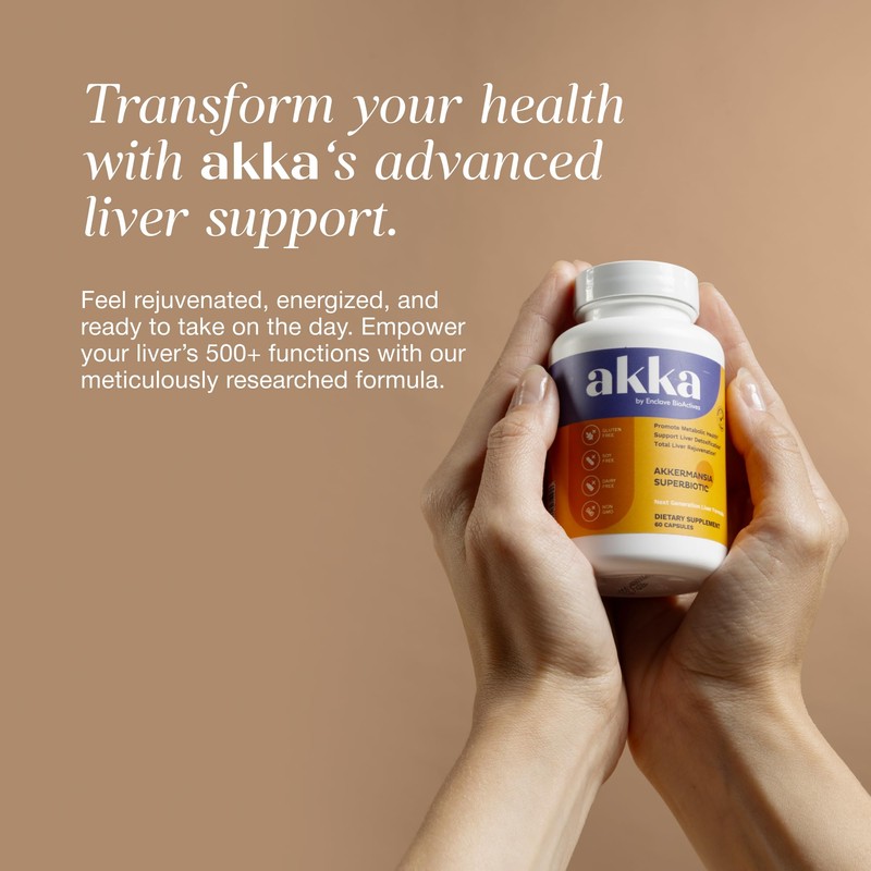 AKKA Akkermansia Probiotic, Liver Health, Digestion & Metabolism, 60 Caps