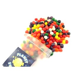 Planet Sweets Assorted Fruit Jelly Beans Candy - 8 Ounces - Lemon Lime Orange Cherry Strawberry Grape Pineapple Licorice Flavors Soft Chewy Candies