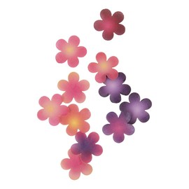 Crystal Candy Edible Wafer-Paper Assorted-Colors Mini Rose Layers, Pack of 60