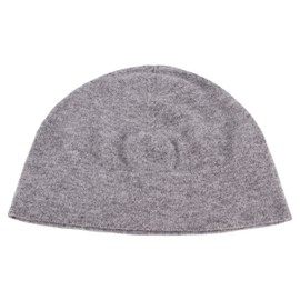 Love Cashmere Mens 100% Cashmere Watch Cap Beanie - Light Grey - Made in Scotland