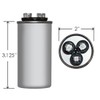 60 + 7.5 x 370/440 VAC Round Dual Run Capacitor