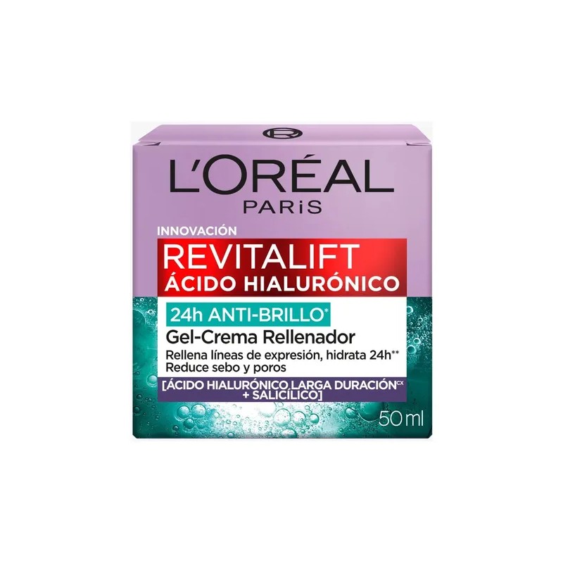 Gel Crema Hidratante L'Oréal Paris Revitalift Ácido Hialurónico, 50 ml