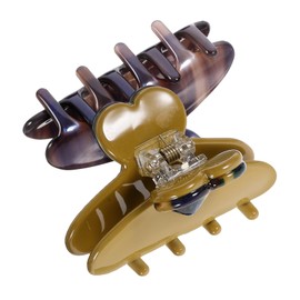 OHPHCALL Small Hair Clips for Girls Heart Claw Clips for Women Stylish Stretchy Hair Accessories