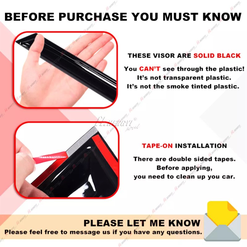 dtangor For Mazda 3 Hatchback 2019-2025 Window Visor Rain Guard