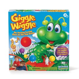 PlayMonster Giggle Wiggle Board Games for Kids, Hand-Eye Coordination, Preschool Games, The Twisting-Turning Race to Get Your Marbles to The Top Game, Ages 4+, Batteries Not Included