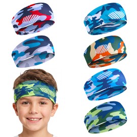 Kids Sports Sweatbands Ages 4-10 Boys Girls Athletic Headbands Baseball