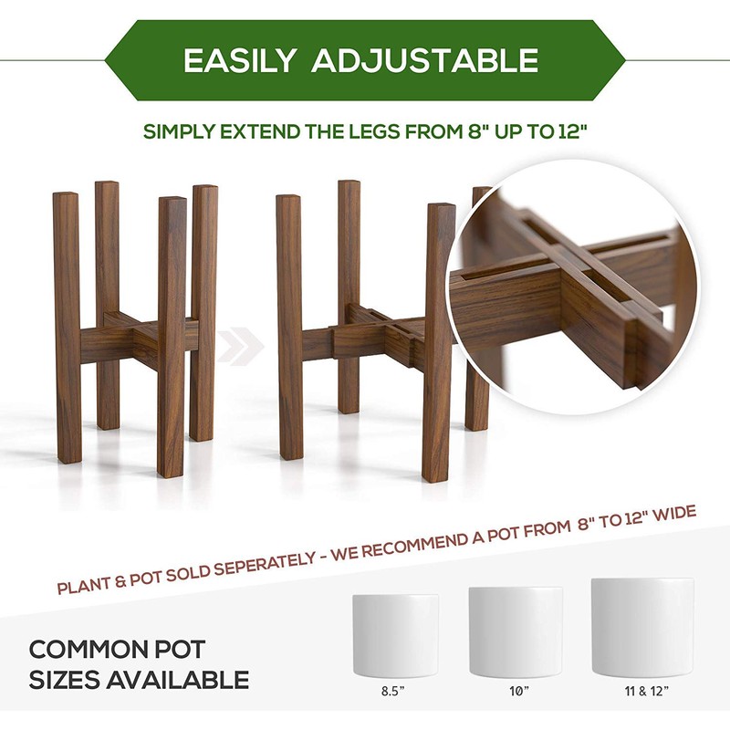 Sophia Mills Mid Century Plant Stand - Solid Wood Item