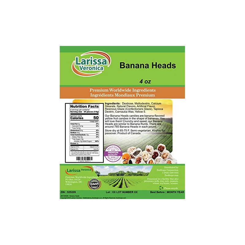 Banana Heads (4 oz, ZIN: 525209)