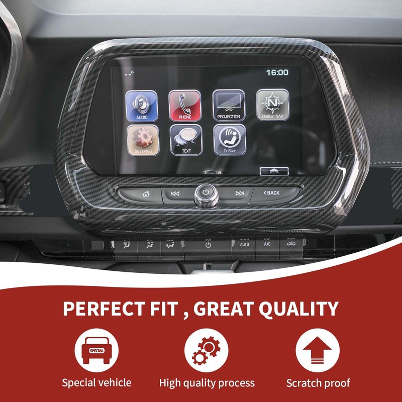 RAZPOY for Camaro Carbon Fiber Interior Trim Kit, 6PCS Gear