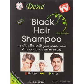 Dexe Black Hair Shampoo for Men and Women - 10 packets