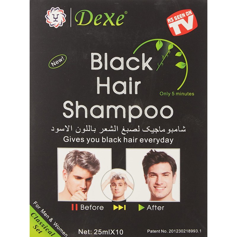 Dexe Black Hair Shampoo for Men and Women - 10