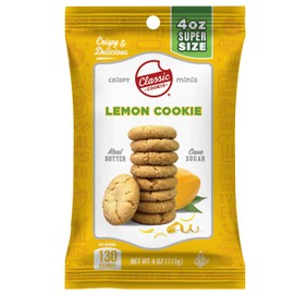 Classic Cookie, Crispy Mini Cookies, Lemon Cookie 4oz Bags, 24 Bags