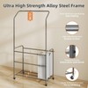 ROMOON Rolling Laundry Basket Organizer with Hanging Clothes Rack: 4