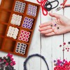 Wooden Drawer Organizer, 2 Pack 12 Grid Jewelry Organizer Tray