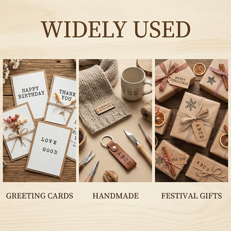 houlishu 36 Pcs Alphabet Number Stamps - Wooden Rubber Vintage