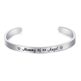 LParkin Mommy of An Angel Bracelet Infant Loss Memorial Bracelet Remembrance Bracelet (Cuff)