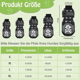 Mfsdai 3 Pairs of Non-Slip Socks for Dogs Dog Socks Shoes Dog Outdoor with Velcro Fastening, Dog Shoes Paw Protection for Hardwood Floors for Small, Medium and Large Dogs (XL)