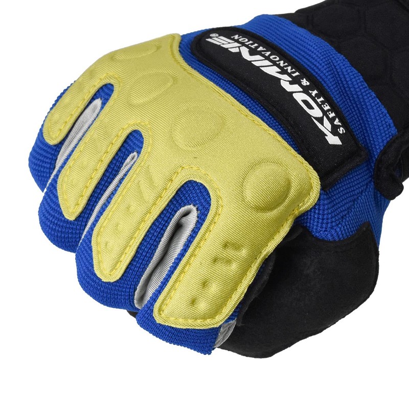 コミネ(KOMINE) バイク用 グローブ インストラクターグローブプロアドバンス POLICEPRO Grey/Blue 2XL GK-135 726 春夏秋向け