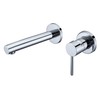SUMERAIN Wall Mount Faucet for Bathroom Sink, Modern Chrome Bathroom