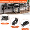 Folding Brackets Black, 0-180 Degrees Self-Lock Hinge with Screws for