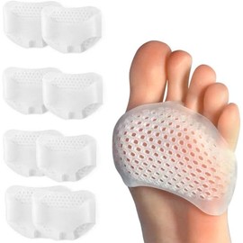 Separadores de Dedos Pies, 4 Pares de Separadores de Dedos de Pie de Silicona, Alivio del Dolor para Hallux Valgus, Uso Diario y Nocturno, Tamaño 7.5x3 cm
