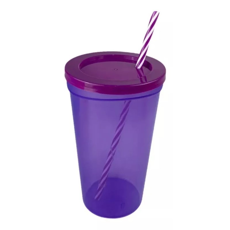 Like Shop Vaso De Plástico Con Popote Yuliana 20 Piezas