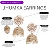 Jhumka Jhumki Indian Jewelry Earrings by Boutique De Luxe, Rose