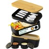 Umami Bento Box Adult All-In-1 w/4 Utensils, 2 Sauce Jars