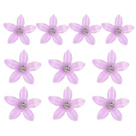 VYIBPDY Hair Clips Girls, Pack of 10 Purple Small Flower Hair Clips, Mini Cute Rhinestone Hair Pins for Women, Bridal Hair Clips, Hair Accessories Wedding for Girls, Wedding, Hair Accessories,