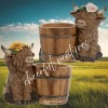 Hobby Lobby Spring Shop Resin Highland Cow Flower Pot 5"H-