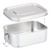 Relaxdays Stainless Steel Lunch Box Leak-Proof Airtight Lunch Box for