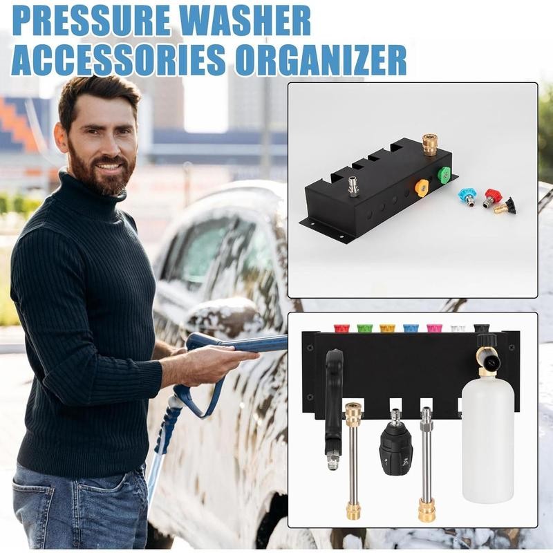 Pressure washer bracket, 7-hole wall mounted storage rack for foam