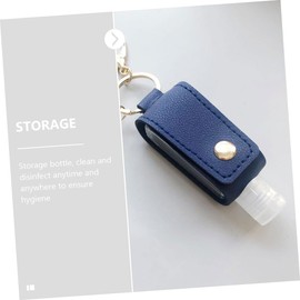 Ipetboom Hand Bottle Key Chain 2 Sets of Leather Travel Bottles Airless Pump for Toiletries Home Outdoor Activities