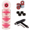 FunTomia Set of 4 (LED) Longboard/Skateboard Wheels (Big Wheels) in
