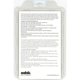 addi Click Interchangeable Knitting Needle Tips Natura Bamboo Set 5 inch (13cm) Size US 17 (12.0mm)