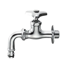 SANEI Y126V-13 Water Sprinkler Home Faucet for Nominal 13 Jointers Connection Water Discharge Pipe Rotation Silver