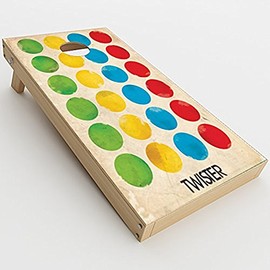 Skin Decal Vinyl Wrap for Cornhole Outdoor Board Game Bag Toss (2 x Pcs. skins only) / twister dots