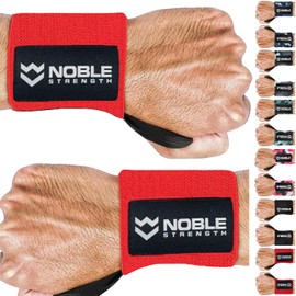 Stiff Wrist Wraps (22" Premium Quality) 56 cm for Powerlifting, Bodybuilding, Weight Lifting, Gym, Exercise - Wrist Wraps Support Braces for Weight Strength Training (Red Premium (Stiff))