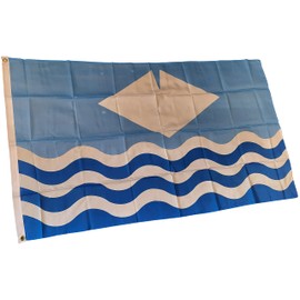 NWFlags Isle of Wight Flag 5ft x 3ft 75d Premium Polyester Suitable For Flagpoles | Strong Polyester 5x3 foot material flag with Eyelets