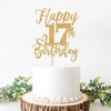 Decoración para tartas de feliz cumpleaños número 17, decoraciones de