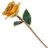 24K Gold Plated Real Rose Yellow Rose with Base Valentine's