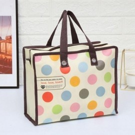 EAS Reusable Zipper Tarpaulin Bag 30x23cm White Dot