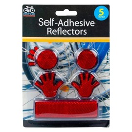 Elegant Ox 5 Pack Self Adhesive Reflector Set for Enhanced Safety, Ideal for Roads, Vehicles, Bicycles, Gates, Mailboxes and More, Featuring Fun Shapes and High Visibility Red Reflective Surface