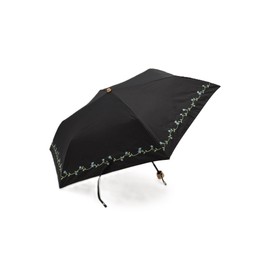 Afternoon Tea Living Parasol, JL69, Small Flower Embroidery, Sun or Rain, Folding Umbrella, Parasol, Black