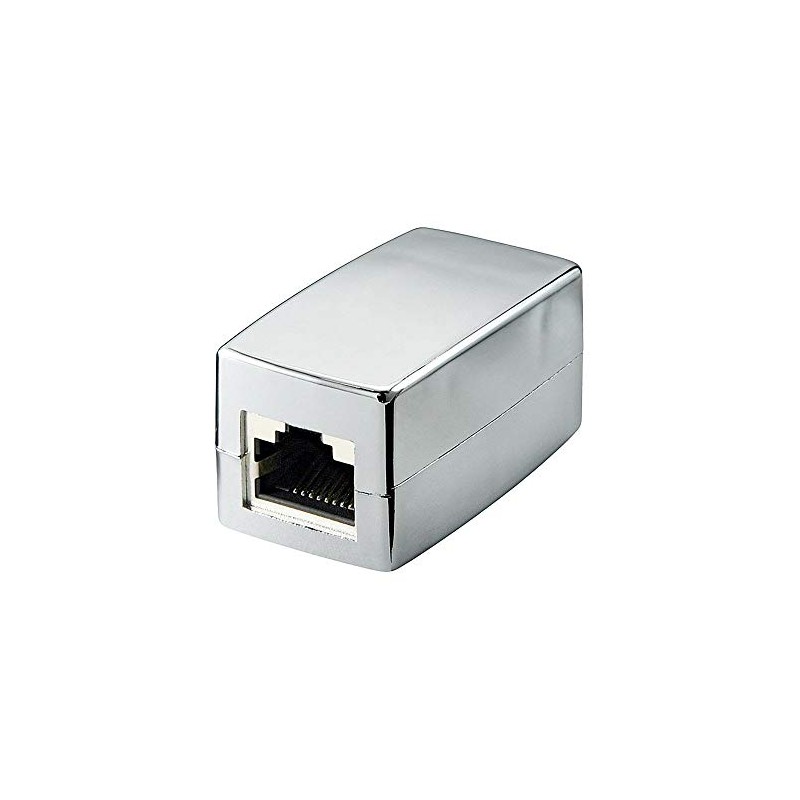 Goobay 68161 CAT 5e RJ45 Crossover Modular Coupler, Silver