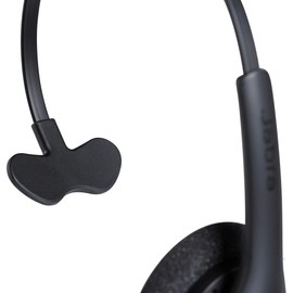 Jabra Biz 1500 Quick Disconnect On-Ear Mono Headset - Corded Headphone with Noise-cancelling Microphone and Volume Spike Protection for Deskphones, Black
