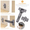 Chibery 10 Pack Frameless Half Overlay Soft Close Concealed Hinges,