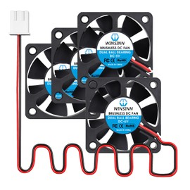 WINSINN DC 50mm Fan 5V 5020 Dual Ball Bearing Brushless Cooling 50x20mm 2PIN (Pack of 4Pcs)